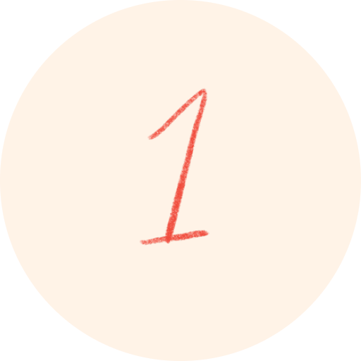 icon displaying the number one