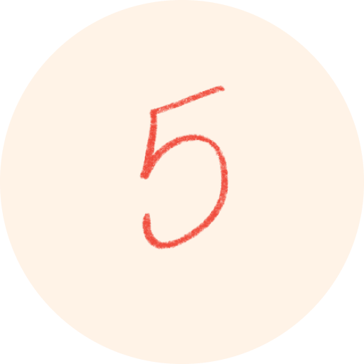 icon displaying the number five