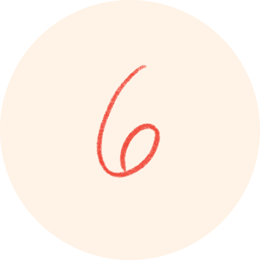icon displaying the number six